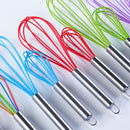 10 PCS Silicone Egg Beater Home Egg Mixer Kitchen Gadgets Cream Baking Tools, Colour: 8 inch Blue