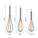 10 PCS Silicone Egg Beater Home Egg Mixer Kitchen Gadgets Cream Baking Tools, Colour: 12 inch Green