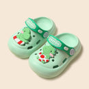 Children Soft Bottom Non-Slip Cave Shoes Baby Sandals Slippers, Size: 140(Dinosaur Light Green)