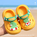 Children Soft Bottom Non-Slip Cave Shoes Baby Sandals Slippers, Size: 140(Dinosaur Orange)