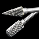 10 PCS / Set Hard Alloy Tungsten Steel Grinding Head Double Pattern Rotating Milling Cutter Head Root Carving Knife, Style: Blue Box