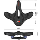 WEST BIKING YP0801122 Bicycle Mountain Bike Large Cushion Leisure And Comfortable Bicycle Saddle(Black Wild Goose)