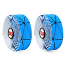 1 Pair WEST BIKING YP0804059 Road Bike Color Line Bar Belt PU Non-Slip Riding Bar Belt(Blue Black)