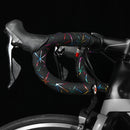 1 Pair WEST BIKING YP0804059 Road Bike Color Line Bar Belt PU Non-Slip Riding Bar Belt(Silver Color)