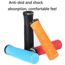 1 Pair WEST BIKING YP0804061 Bicycle Anti-Slip Shock Absorber Grip Mountain Bike Rubber Handlebar Cover(Purple)
