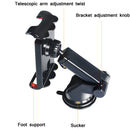 2 PCS Car Mobile Phone Tablet Suction Cup Holder(Black)