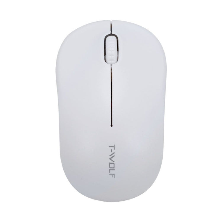 T-WOLF Q4 3 Keys 2.4GHz Wireless Mouse Desktop Computer Notebook Game Mouse(White)