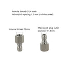 High Pressure Car Wash Machine 2 Points Live Connection Quick Plug High Pressure Steam 1/4 Male And Female To Live Joint(Inner Wire Male+Outer Wire Female)