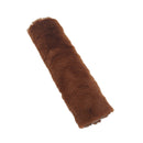 2 Pairs Fleece-like Safety Belt Cover Car Plush Safety Belt Cover(Brown)