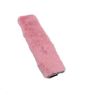 2 Pairs Fleece-like Safety Belt Cover Car Plush Safety Belt Cover(Light Pink)