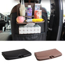Car Seat Back Sundries And Beverage Storage Tray(Brown)
