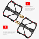 1 Pair PROMEND Titanium Axle Carbon Tube Bicycle Pedal Mountain Bike Road Bike 3 Palin Pedal PD-R87C-TI