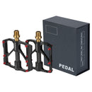1 Pair PROMEND Titanium Axle Carbon Tube Bicycle Pedal Mountain Bike Road Bike 3 Palin Pedal PD-R87C-TI