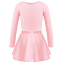 Girls Spring and Summer Long-sleeved Cotton Dance Training Clothing Set, Size:100CM(Black)