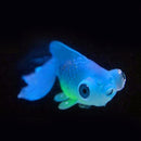 3 PCS Night Light Simulation Fish Tank Decorations Environmentally Friendly Silicone Colorful Fish(4 Blue Goldfish)