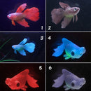 3 PCS Night Light Simulation Fish Tank Decorations Environmentally Friendly Silicone Colorful Fish(4 Blue Goldfish)