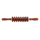 2 PCS Wooden Abdominal Massager Leg Roller Massager(Nine Wheels White Red)