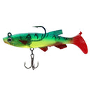 10 PCS Fish-Bait Road Sub-Bait Lead Fish With Single Hook And Three Anchor Hook Bait, Specification: 8cm 14g(Transparent Green)