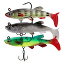 10 PCS Fish-Bait Road Sub-Bait Lead Fish With Single Hook And Three Anchor Hook Bait, Specification: 8cm 14g(Transparent Green)