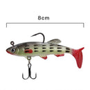 10 PCS Fish-Bait Road Sub-Bait Lead Fish With Single Hook And Three Anchor Hook Bait, Specification: 8cm 14g(Green)