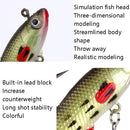 10 PCS Fish-Bait Road Sub-Bait Lead Fish With Single Hook And Three Anchor Hook Bait, Specification: 8cm 14g(Transparent Green)