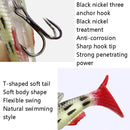 10 PCS Fish-Bait Road Sub-Bait Lead Fish With Single Hook And Three Anchor Hook Bait, Specification: 8cm 14g(Gray)