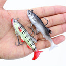 10 PCS Fish-Bait Road Sub-Bait Lead Fish With Single Hook And Three Anchor Hook Bait, Specification: 8cm 14g(Green)