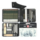 KALOUR 70 in 1 Sketch Pencil Iron Box Set Sketch Tool Set Fine Art Painting Pencil(Black)