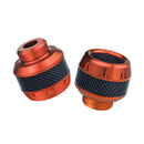 2 Pairs TF-1783 Motorcycle Accessories Modified Electric Car Anti-Drop Cup Aluminum Alloy Shock Absorption Front Fork Cup(Orange)