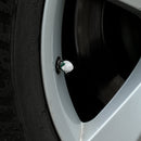 Metal Car Universal Diamond-studded Strawberry Valve Cap Copper Valve Cover(White)