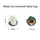 Metal Car Universal Diamond-studded Strawberry Valve Cap Copper Valve Cover(Black)