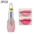 3 PCS Transparent Changed Color Moisturizer Jelly Flower Long-lasting Lipbalm(light green)