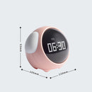 Cartoon Cmart Alarm Clock For Children Bedroom Bedside LED Lamp Charging Electronic Digital Clock, Colour: White (Expression Version)