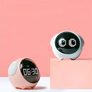 Cartoon Cmart Alarm Clock For Children Bedroom Bedside LED Lamp Charging Electronic Digital Clock, Colour: White (Expression Version)