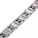 2 PCS Double Row Magnet Magnetic Therapy Bracelet For Men, Colour: White