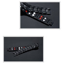 2 PCS Double Row Magnet Magnetic Therapy Bracelet For Men, Colour: Black Full Magnet