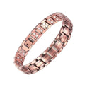 2 PCS Double Row Magnet Magnetic Therapy Bracelet For Men, Colour: Bronze Full Magnet