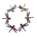 QT01 7cm / 6g Flying Fishing Bait Long Hook Bionic Dragonfly Bait(B (Purple))