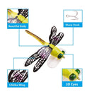 QT01 7cm / 6g Flying Fishing Bait Long Hook Bionic Dragonfly Bait(E (Red))