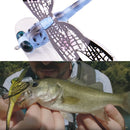 QT01 7cm / 6g Flying Fishing Bait Long Hook Bionic Dragonfly Bait(F (Blue))