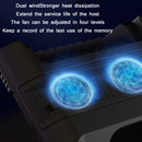 DOBE Multi-Function Host Cooling Fan Base Disc Storage Handle Dual Charging With LED Light For PS4 / PS4 Slim / PS4 Pro(Black)