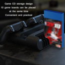 DOBE Multi-Function Host Cooling Fan Base Disc Storage Handle Dual Charging With LED Light For PS4 / PS4 Slim / PS4 Pro(Black)