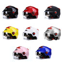 BYB 335 Summer Electric Motorcycle Adult Double Eyeglass Helmet Hard Hat, Specification: Transparent Short Lens(White)