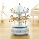 Sky City Carousel Clockwork Music Box Couples Birthday Gift(K0131 Star Blue)