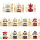 Sky City Carousel Clockwork Music Box Couples Birthday Gift(K0111 Star Red)