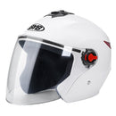 BYB 709 Electric Motorcycle Men And Women Universal Four Seasons Riding Half Helmet(White (Transparent Anti-fog Lens))