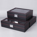 Carbon Fiber PU Leather Watch Box Jewelry Storage Box Packaging Box, Style: 6 Watch Positions