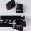 Carbon Fiber PU Leather Watch Box Jewelry Storage Box Packaging Box, Style: 6 Watch Positions