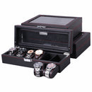 Carbon Fiber PU Leather Watch Box Jewelry Storage Box Packaging Box, Style: 6 Watch Positions