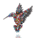 2 PCS Inlaid Bee Bird Brooch Personality Clothing Pins Scarf Buckle(Colorful)